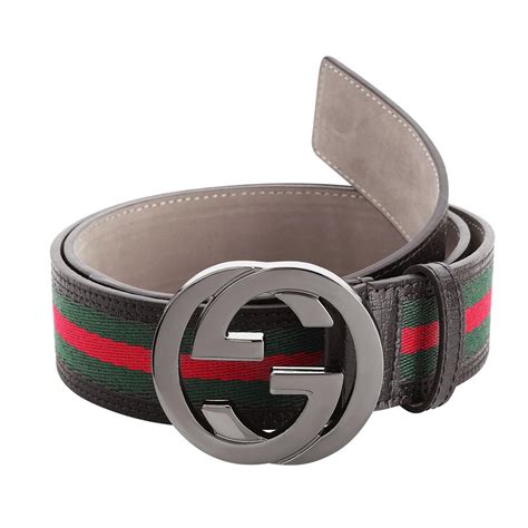 mens black gucci belt reversible with green and red stripe|reversible Gucci signature belt.